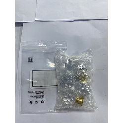 Mixed Color 4Pcs 2 Style Quartz Crystal Drawer Knobs, with Aluminium Alloy Fittings, for Home, Cabinet, Cupboard and Dresser, Mixed Color, 35.5x27mm, Hole: 3mm, 2pcs/style