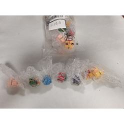 (52) Непрозрачная лаванда 21шт. 7 стили Рождественские подарочные коробки из смолы с украшениями, аксессуары для дома микропейзаж, притворяясь опорными украшениями, разноцветные, 23~28x20~33 мм, 3 шт / стиль