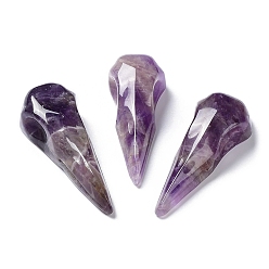 Amethyst Natural Amethyst Home Display Decoration, Reiki Energy Stone, Crow Mouth, 61~66x24~25x16~18mm