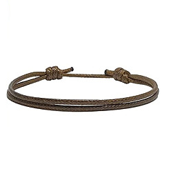 Deep brown Minimalist DIY Bracelet with 1.5mm Waxed Cord - European and American Style