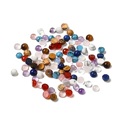 Mixed Stone Natural & Synthetic Gemstone Dome/Half Round Cabochons, 3x2mm