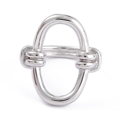 Нержавеющая Сталь Цвет Устойчивые к потускнению 304 кольца из нержавеющей стали, овальной формы, цвет нержавеющей стали, Размер 7, 3.6 мм, внутренний диаметр: 17.3 мм