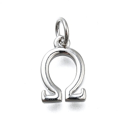 Symbol Латунные подвески, с целью перехода в кольце, долговечный, без свинца и без кадмия, стойки покрытие, платина, символ, 12x7.5x2 мм, отверстие : 3 мм