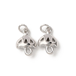 Платина Латунные подвески, зонтик прелести, без кадмия и без свинца, стойки покрытие, долговечный, с целью перехода в кольце, платина, 12x8.5x4.5 мм, отверстие : 2.3 мм