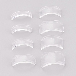 Clear 8Pcs 8 Sizes Plastic Invisible Ring Size Adjuster, Fit 1~10mm Width Rings, Clear, 18~20x4~11.5x3mm, 8pcs/set
