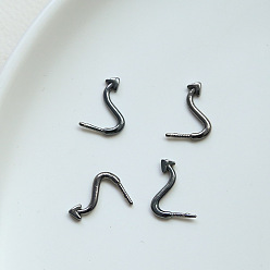 Gunmetal Brass Head Pins, for Ghost Witch Baroque Pearl Making, Demon Tail, Gunmetal, 12x5mm
