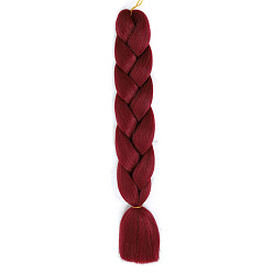 Saddle Brown Long Single Color Jumbo Braid Hair Extensions for African Style - High Temperature Synthetic Fiber