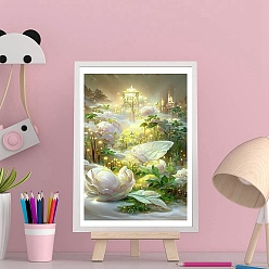Light Goldenrod Yellow DIY Tree/Flower Pattern 5D Diamond Painting Kits, Light Goldenrod Yellow, 400x300mm