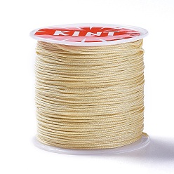 Creamy White Nylon Thread, Nylon Jewelry Cord for Custom Woven Jewelry Making, Creamy White, 0.8mm, about 49.21 yards(45m)/roll