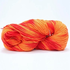 Coral Acrylic Fiber Yarn, Gradient Color Yarn, Coral, 2~3mm, about 50g/roll