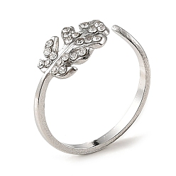 Нержавеющая Сталь Цвет 304 открытые манжеты из нержавеющей стали со стразами для женщин, лист, цвет нержавеющей стали, 7.5 мм, внутренний диаметр: регулируемый