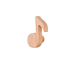 Musical Note Ручки двери шкафа из дерева, кухонный ящик тянет ручки шкафа, музыкальная нота, 80x40x15 мм