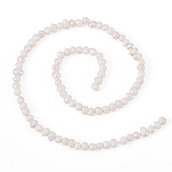 Морская Ракушка 1 нити натуральных культивированных пресноводных жемчужных бусин, картофель, класс 2, цвет морской раковины, 1.5~2 мм, отверстие : 0.4 мм, около 224~225 шт / нитка, 13.98~14.09'' (35.5~35.8 см)