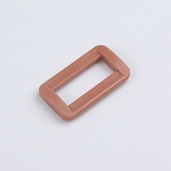 Sienna Plastic Rectangle Buckle Ring, Webbing Belts Buckle, for Luggage Belt Craft DIY Accessories, Sienna, 20mm
