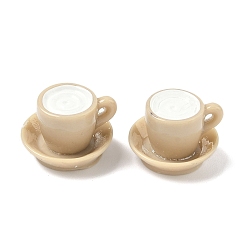 Светло-коричневый Непрозрачные кабошоны из смолы, имитация еды, пить, загар, 13.5x20.5x19.5 мм