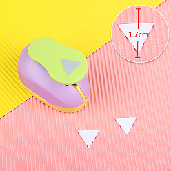 Triangle Plastic Paper Craft Hole Punches, Paper Puncher for DIY Paper Cutter Crafts & Scrapbooking, Random Color, Triangle Pattern, 70x40x60mm