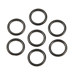 Schwarz Ionenplattierung (IP) 304 Geschlossene Biegeringe aus Edelstahl, Runde, Schwarz, 22 Messgerät, 5x0.6 mm