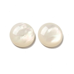 Seashell Color Resin Cabochons, Pearlized, Imitation Cat Eye, Half Round, Seashell Color, 18x5mm