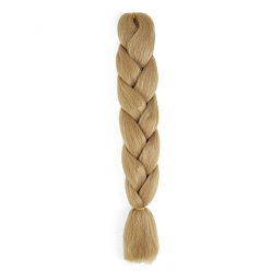BurlyWood Long Single Color Jumbo Braid Hair Extensions for African Style - High Temperature Synthetic Fiber