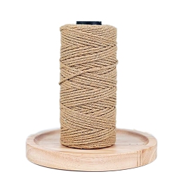 Цвет Древесины Хлопок шнур, круглые, деревесиные, 2 мм, около 164.04 ярдов (150 м) / рулон