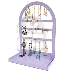 Лиловый Железные выставочные витрины ювелирных изделий, держатель органайзера для колье, браслет дисплей, украшения для дома, сирень, 20x10x28 см