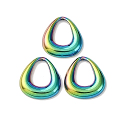 Rainbow Color 304 подвески из нержавеющей стали, ионное покрытие (ip), очарование слезы, Радуга цветов, 16x14.5x3 мм, отверстие : 10x7 мм