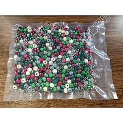 Mixed Color 400Pcs 8 Style Painted/Dyed Natural Wood Beads, Round, Mixed Color, 10x8.5~9mm, Hole: 2~3mm, 50pcs/style