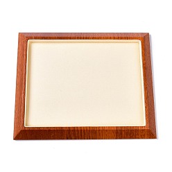 Antique White Rectangle Wood Pesentation Jewelry Bracelets Display Tray, Covered with Microfiber, Coin Stone Organizer, Antique White, 25x20x2.1cm