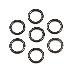 Schwarz Ionenplattierung (IP) 304 Geschlossene Biegeringe aus Edelstahl, Runde, Schwarz, 22 Messgerät, 4x0.6 mm