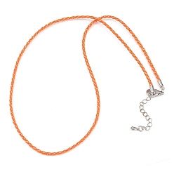 Темно-Оранжевый 2мм нейлоновый плетеный шнур для изготовления ожерелий, с латунными выводами и 202 застежками из лобстера из нержавеющей стали, платина, долговечный, стойки покрытие, темно-оранжевый, 17.72 дюйм (45 см)