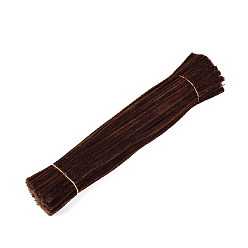 Coconut Brown Pipe Cleaners, DIY Chenille Stem Tinsel Garland Craft Wire, Coconut Brown, 300~305x5~7mm, about 95~100 strip/bundle