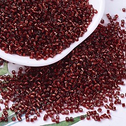 (DB0603) Dyed Silver Lined Brick Red MIYUKI Delica Beads, Cylinder, Japanese Seed Beads, 11/0, (DB0603) Dyed Silver Lined Brick Red, 1.3x1.6mm, Hole: 0.8mm, about 20000pcs/bag, 100g/bag