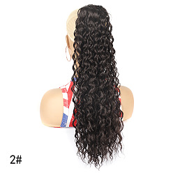 22-inch 2# Длинные вьющиеся волосы, наращивание хвоста с помощью эластичного шнурка — варианты 16 дюймов и 22 дюймов