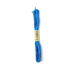 Dodger Blue Polyester Embroidery Threads for Cross Stitch, Embroidery Floss, Dodger Blue, 0.15mm, about 8.75 Yards(8m)/Skein