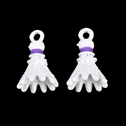 Фиолетовый Подвески из эмали и сплава, стойки покрытие, прелести бадминтона, окрашеные, без кадмия, без никеля и без свинца, фиолетовые, 14.5x9~10 мм, отверстие : 1.6 мм