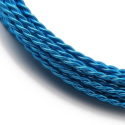 Dodger Blue Aluminum Wire, Twisted Round, Dodger Blue, 1.6mm, about 16.40 Feet(5m)/Roll