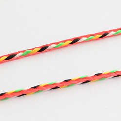 Разноцветный Плетеный нейлоновый шнур для китайского решений узлов, красочный, 1.5 мм, около 109.36 ярдов (100 м) / рулон