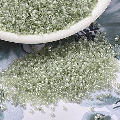 (DB1765) Сверкающий Опаловый с Подкладкой из Сельдерея AB Бусины miyuki delica, цилиндр, японский бисер, 11/0, (дб 1765) опал с игристым сельдереем, 1.3x1.6 мм, отверстие : 0.8 мм, Около 2000 шт / 10 г