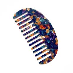 Полуночно-синий Гребни для волос из ацетата целлюлозы, арка, темно-синий, 59x120 мм