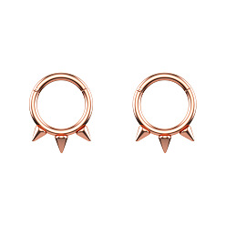 Розовое Золото 316l хирургическая нержавеющая сталь 3 серьги-шипы для хрящей, конусные кольца для носа, розовое золото , 13.5x10 мм, штифты : 1.2 мм