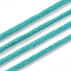 Light Sea Green Cotton String Threads, Macrame Cord, Decorative String Threads, for DIY Crafts, Gift Wrapping and Jewelry Making, Light Sea Green, 3mm, about 109.36 Yards(100m)/Roll.
