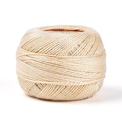 Бланшированный Миндаль Плетеный полиэфирный корд, для изготовления ювелирных изделий, круглые, бланшированный миндаль, 0.5~1 мм, около 63~64 м / рулон, 10 рулонов / набор