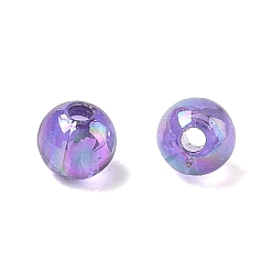 Средняя Орхидея Средние прозрачные акриловые круглые бусины цвета орхидеи AB, 5 мм, отверстие : 1.5 мм