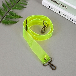 Green Yellow Transparent TPO Bag Handles, with Metal Clasps, Green Yellow, 150x2.5cm