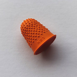 Темно-Оранжевый Силиконовые накладки на пальцы, инструмент для валяния иглой, темно-оранжевый, 35x28 мм