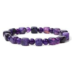 FD10678-19CM Natural Stone Beaded Bracelet for Men - Candy Color Agate Bracelet Jewelry