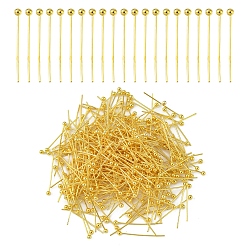 Золотой Контакты латунь шаровой головкой, ювелирная фурнитура для плетения бижутерий, золотые, 24 датчик, 20x0.5 мм, Руководитель: 2 mm