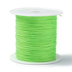 Lawn Green Nylon Chinese Knot Cord, Nylon Jewelry Cord for Jewelry Making, Lawn Green, 0.4mm, about 28~30m/roll