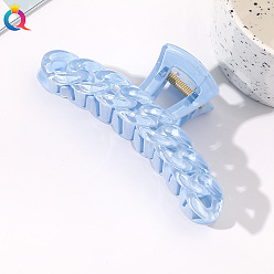 11cm Chain Clamp - Sky Blue Shark Hair Clip Chain for Styling - Reverse Spray Painted Fish Clamp Accessory
