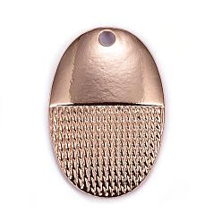 Rose Gold Tibetan Style Alloy European Beads, Large Hole Beads, Cadmium Free & Nickel Free & Lead Free, Rondelle with Leaf, Rose Gold, 8x11x12mm, Hole: 5mm